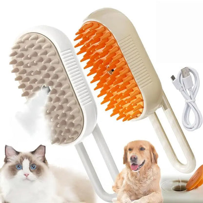 🔥Final 3 Hours Buy One Get One FREE! 🔥3 In1 Pet Steam Brush big sale