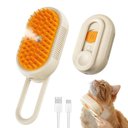 🔥Final 3 Hours Buy One Get One FREE! 🔥3 In1 Pet Steam Brush big sale