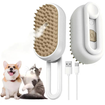 🔥Final 3 Hours Buy One Get One FREE! 🔥3 In1 Pet Steam Brush big sale
